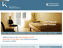 Tablet Screenshot of praxis-kondritz.de